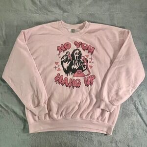 Pink Scream graphic sweatshirt XL horror movie crewneck